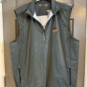 Blackhawks Men's Gray Sleeveless Jacket